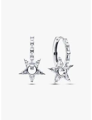 Orecchini Cerchi Openwork Stella Luminosa Donna Pandora