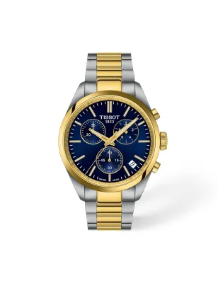 Orologio PR100 Cronografo Blu Bicolore T1504172204100 Uomo Tissot