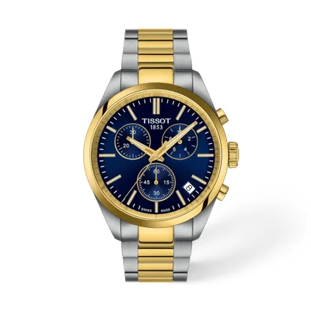 Orologio PR100 Cronografo Blu Bicolore T1504172204100 Uomo Tissot