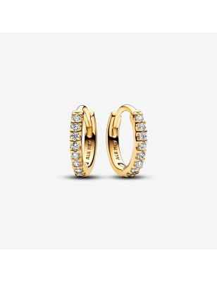 ORECCHINI CERCHI DORATI PICCOLI PAVÈ DONNA PANDORA  263015C01 Pandora