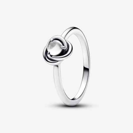 ANELLO CERCHIO ETERNO BIANCO APRILE DONNA PANDORA  192993C04-56 Pandora