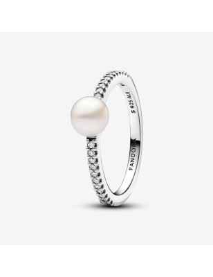 ANELLO PERLA ACQUA DOLCE E PAVE' MIS.58 DONNA PANDORA  193158C01-58 Pandora