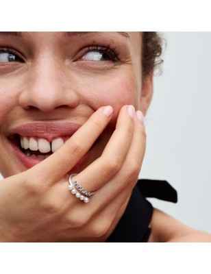 ANELLO INTRECCIO CON PERLE E PAVE' MIS.54 DONNA PANDORA  193145C01-54 Pandora