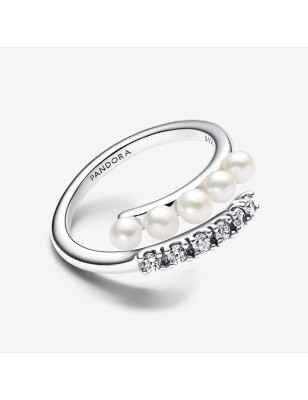 ANELLO INTRECCIO CON PERLE E PAVE' MIS.58 PANDORA 193145C01-58 Pandora