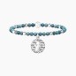BRACCIALE ELASTICO CON AGATA AZZURRA E ANGELO KIDULT
