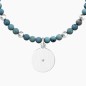 BRACCIALE ELASTICO CON AGATA AZZURRA E ANGELO KIDULT