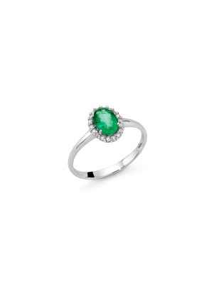ANELLO ORO SMERALDO DIAMANTI DONNA MILUNA LE GEMME LID3279 Miluna