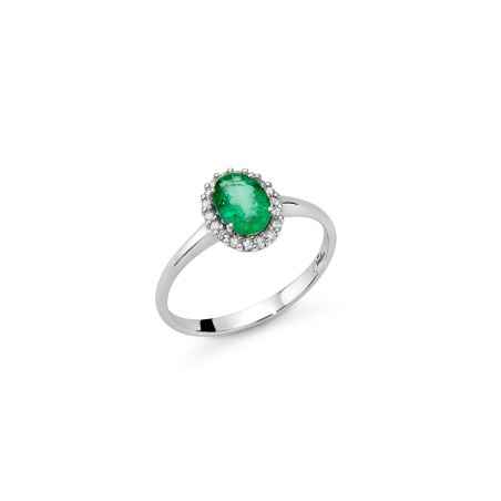ANELLO ORO SMERALDO DIAMANTI DONNA MILUNA LE GEMME LID3279 Miluna