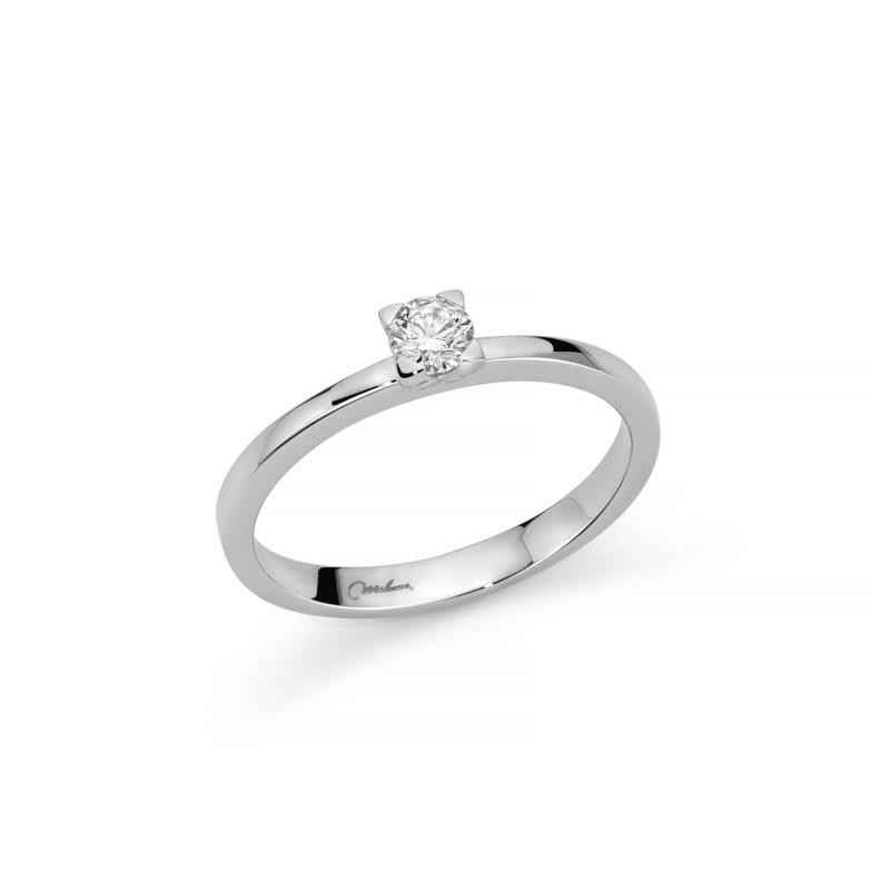 ANELLO SOLITARIO ORO BIANCO DONNA MILUNA I DIAMANTI ANELLO SOLITARIO ORO BIANCO DONNA MILUNA I DIAMANTI