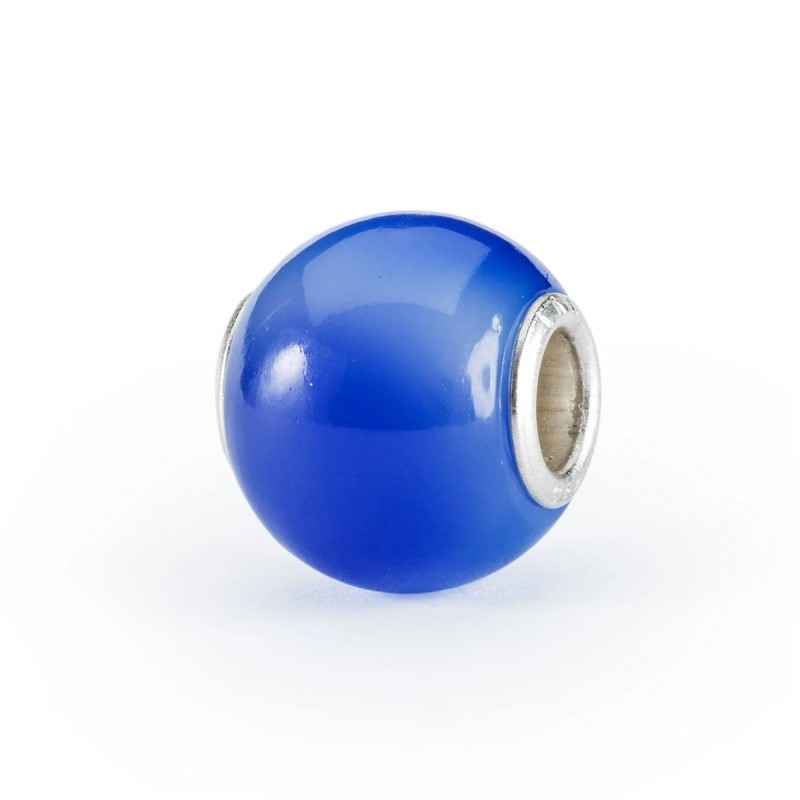 BEAD AGATA BLU SCURO ROTONDA DONNA TROLLBEADS 