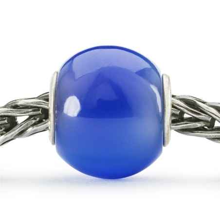 BEAD AGATA BLU SCURO ROTONDA DONNA TROLLBEADS 