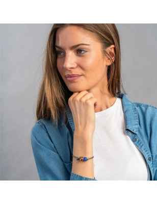 BEAD AGATA BLU SCURO ROTONDA DONNA TROLLBEADS  TSTBE-00038 Trollbeads