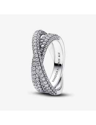 ANELLO PAVE' FASCIA INTRECCIATA MIS.50 DONNA PANDORA  193022C01-50 Pandora