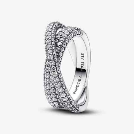 ANELLO PAVE' FASCIA INTRECCIATA MIS.50 DONNA PANDORA  193022C01-50 Pandora