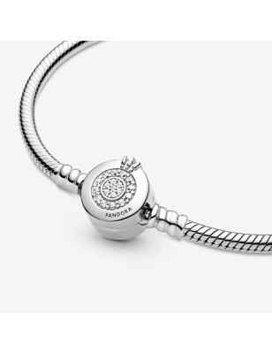 Snake chain sterling silver bracelet and crown O c 599046C01-18 Pandora