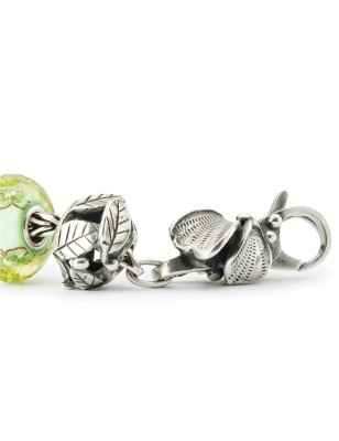 BEAD CHIUSURA COROLLA CON PERLA DONNA TROLLBEADS  TAGLO-00094 Trollbeads