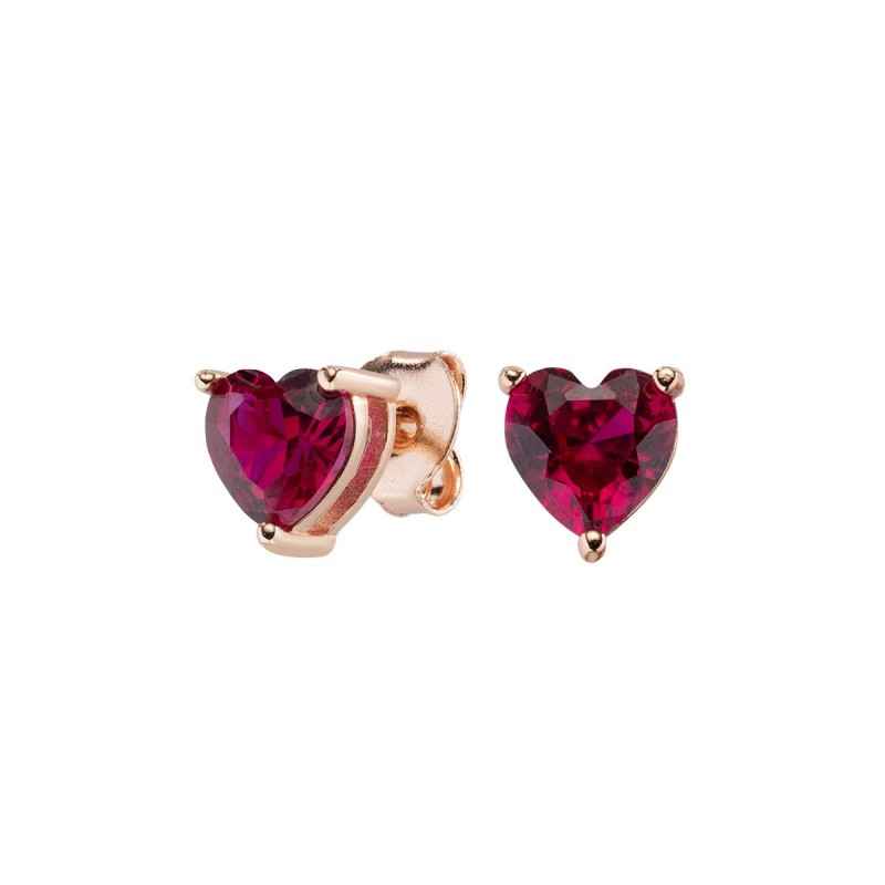 ORECCHINI CUORE RUBINO DONNA AMEN ORECCHINI CUORE RUBINO DONNA AMEN