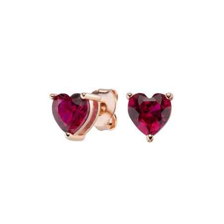 ORECCHINI CUORE RUBINO DONNA AMEN  ESHRRZ6 Amen