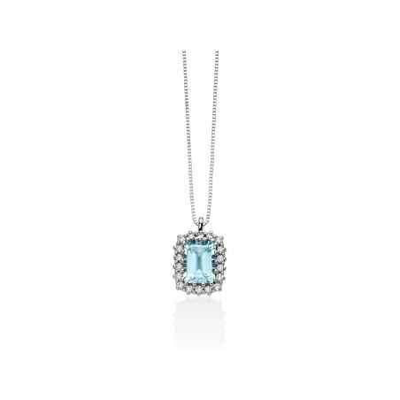 COLLANA ORO ACQUAMARINA DONNA MILUNA I DIAMANTI CLD3927 Miluna