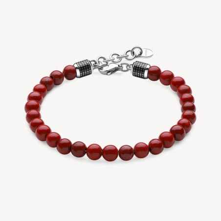 BRACCIALE BULLET SFERE DIASPRO ROSSO UOMO BROSWAY  BUL43 Brosway