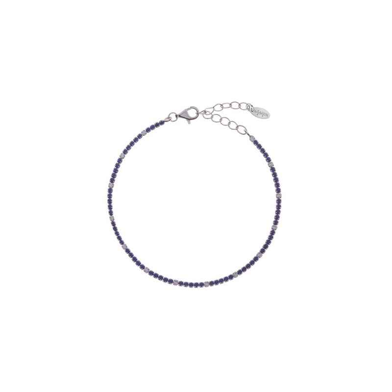 BRACCIALE TENNISMANIA ZIRCONI BLU E BIANCHI AMEN