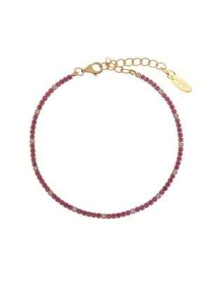 BRACCIALE TENNISMANIA ZIRCONI FUCSIA E BIANCHI AMEN