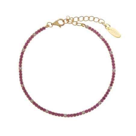BRACCIALE TENNISMANIA ZIRCONI FUCSIA E BIANCHI AMEN BT1GRB17 Amen