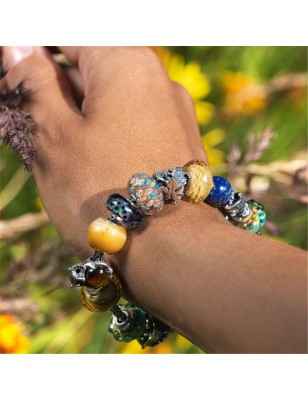 BEAD OCCHIO DI GATTO ROTONDO GRANDE TROLLBEADS TSTBE-10020 Trollbeads