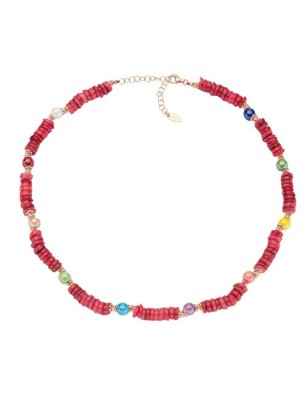 COLLANA GIADA ROSSA DONNA AMEN OCEANIA CLRORR40 Amen