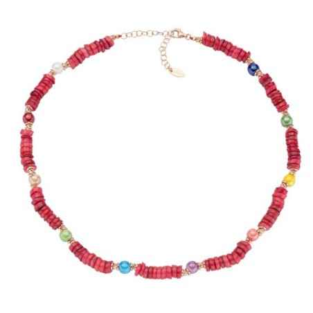 COLLANA GIADA ROSSA DONNA AMEN OCEANIA CLRORR40 Amen