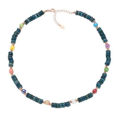 COLLANA GIADA BLU DONNA AMEN OCEANIA CLRORBL40 Amen