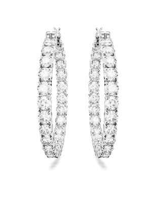 ORECCHINI A CERCHIO MATRIX BIANCHI DONNA SWAROVSKI  5647715 Swarovski