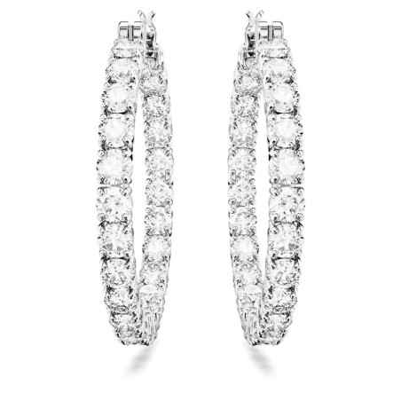 ORECCHINI A CERCHIO MATRIX BIANCHI DONNA SWAROVSKI  5647715 Swarovski