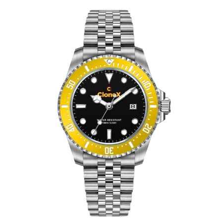 OROLOGIO AL QUARZO QUADRANTE NERO UOMO CLONEX  XNG Clonex