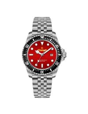OROLOGIO AL QUARZO QUADRANTE ROSSO UOMO CLONEX  XRN Clonex
