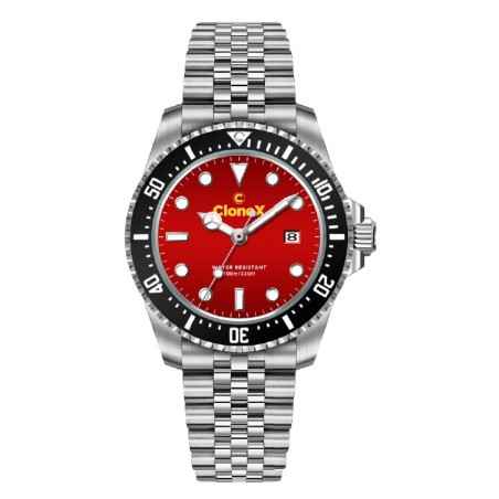 OROLOGIO AL QUARZO QUADRANTE ROSSO UOMO CLONEX  XRN Clonex