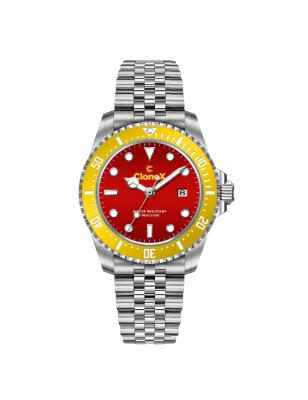 OROLOGIO AL QUARZO QUADRANTE ROSSO UOMO CLONEX  XRG Clonex