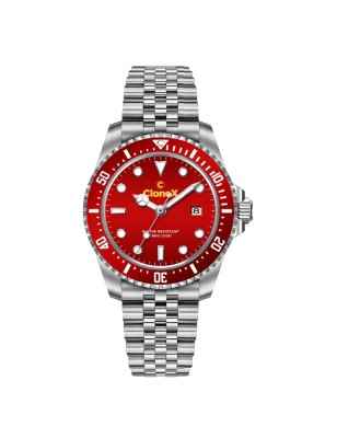 OROLOGIO AL QUARZO QUADRANTE ROSSO UOMO CLONEX  XRR Clonex