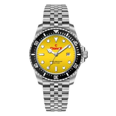 OROLOGIO AL QUARZO QUADRANTE GIALLO UOMO CLONEX  XGN Clonex