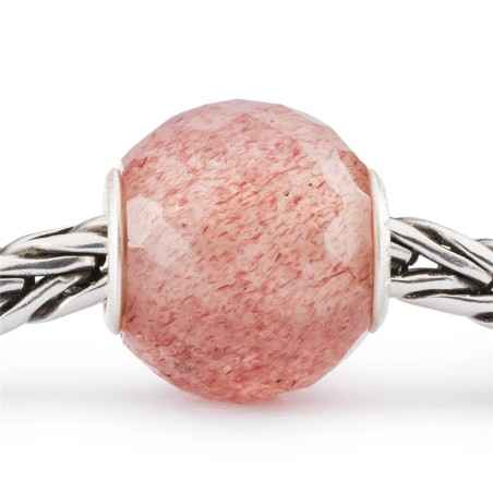 BEAD QUARZO FRAGOLA ROTONDO SFACCETTATO DONNA TROLLBEADS 