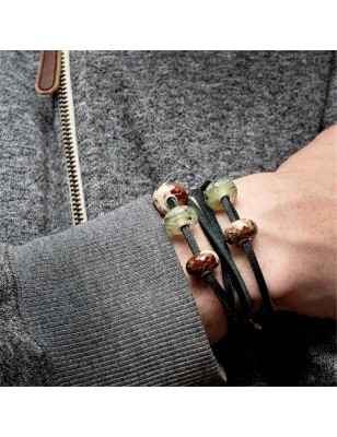 BEAD PRENITE CON QUARZO TORMALINATO TROLLBEADS TSTBE-20041 TROLLBEADS