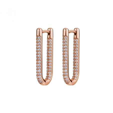 ORECCHINI ARGENTO PLACCATO ORO ROSA DONNA ROSATO  RZBI28 ROSATO