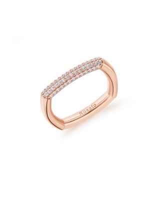 ANELLO QUADRATO MIS.16 DONNA ROSATO  RZBI32C ROSATO