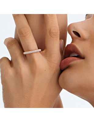 ANELLO QUADRATO MIS.16 DONNA ROSATO 