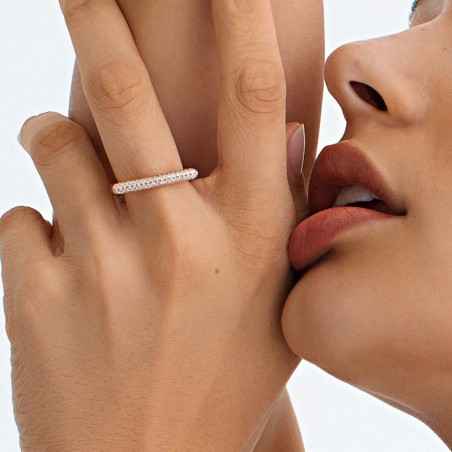 ANELLO QUADRATO MIS.16 DONNA ROSATO 