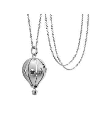 COLLANA SUONAMORE MONGOLFIERA ARGENTO LUCIDO SATINATO LE BEBE'
