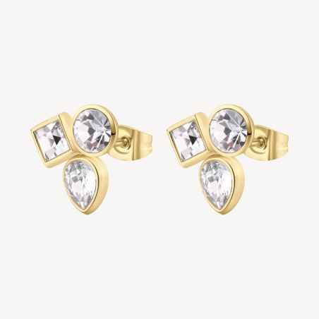 ORECCHINI LOBO SYMPHONIA COLOR ORO DONNA BROSWAY  BYM177 Brosway