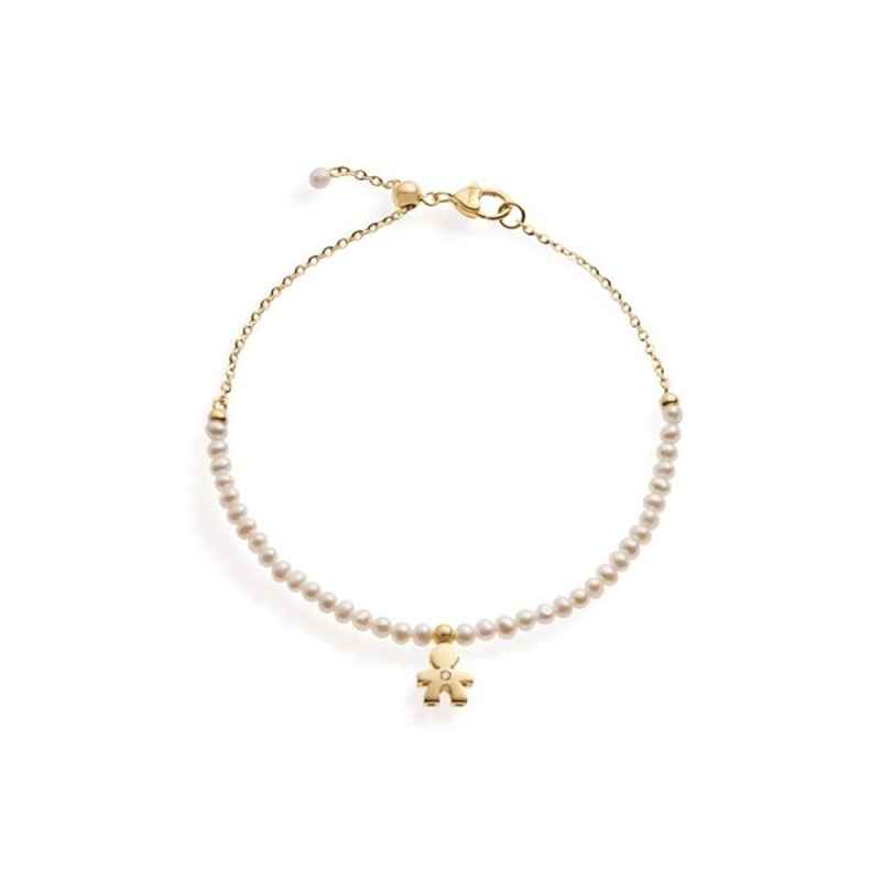 BRACCIALE BIMBO ORO GIALLO LE PERLE DONNA LE BEBE' 