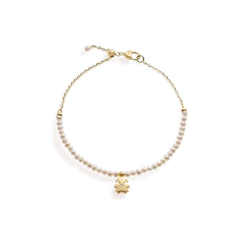 BRACCIALE BIMBA ORO GIALLO LE PERLE DONNA LE BEBE' 