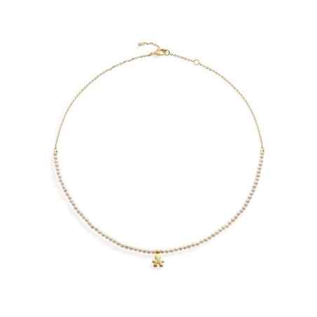 COLLANA BIMBO CON PERLE ORO GIALLO DIAMANTE LE BEBE' LBB820 LE BEBE'